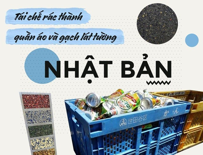 Nhật Bản tái chế rác thải thành quần áo và gạch lát đường