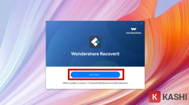 Nút "Start Now" trên giao diện Wondershare Recoverit, khởi động quá trình xử lý dữ liệu, song song với việc chủ động thực hiện các cách xóa file rác trong Excel.