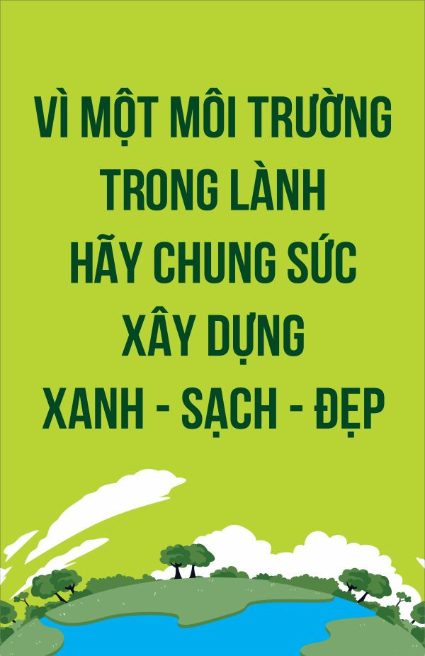 poster bảo vệ môi trường đẹp với hình ảnh bàn tay đang che chở một mầm cây khỏi khói bụi công nghiệp, biểu tượng bảo vệ không khí