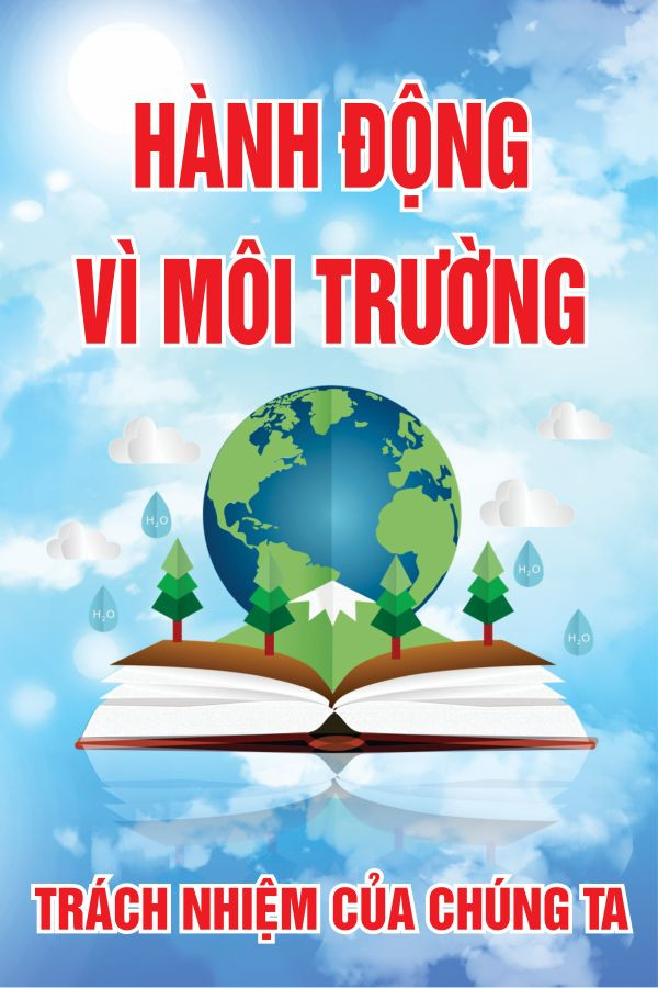 Poster hướng dẫn thiết kế bảo vệ môi trường poster với các yếu tố màu sắc, hình ảnh và thông điệp rõ ràng, tạo sự thu hút mạnh mẽ