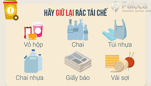 Rác thải tái chế như vỏ lon, chai nhựa được thu gom để bảo vệ môi trường