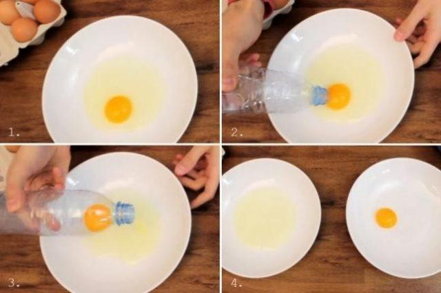 Tái chế đồ nhựa để tách lòng đỏ trứng