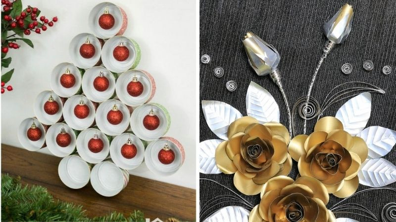 Tái chế lon nước ngọt thành cây trang trí độc đáo với đèn LED