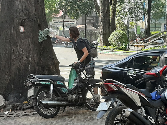 Tập thể giáo viên ILA và tình nguyện viên nhặt rác