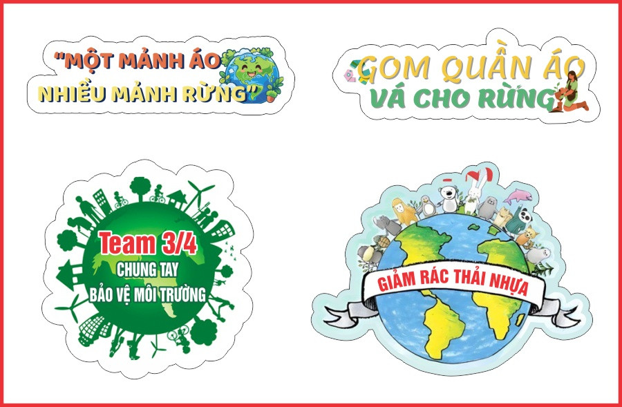 Thanh niên trẻ cầm hashtag bảo vệ môi trường, truyền tải thông điệp sống xanh