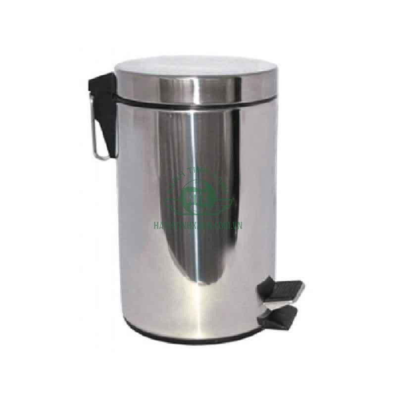 Thùng đựng rác inox đạp chân 12 Lít sang trọng, bền bỉ cho không gian hiện đại