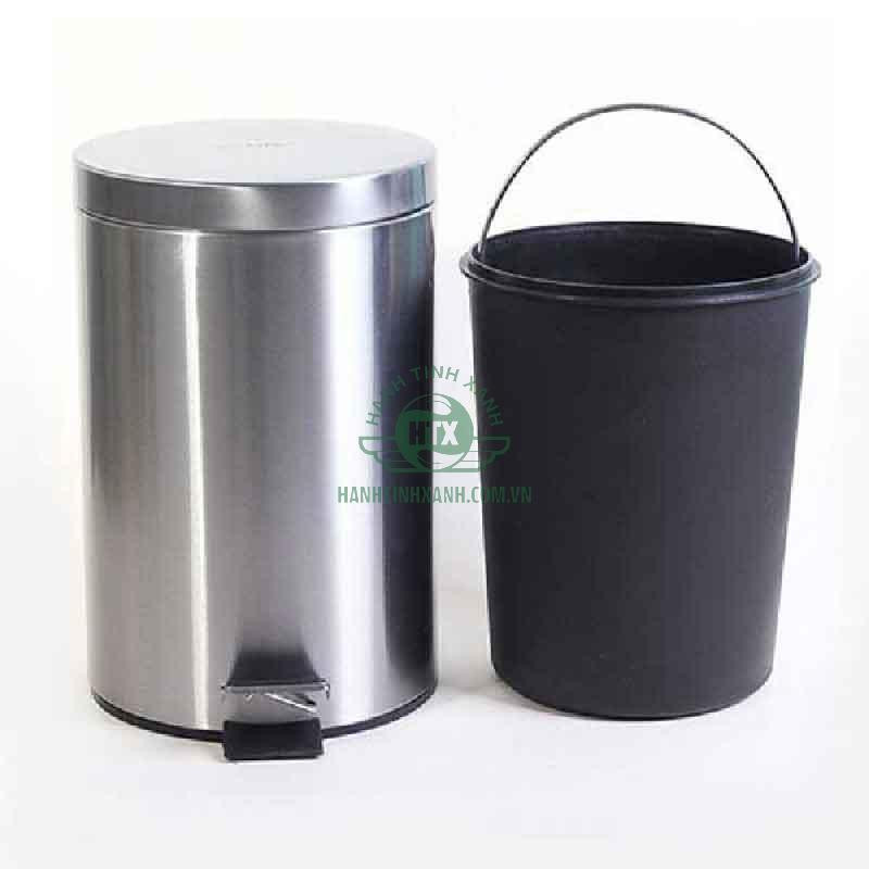 Thùng đựng rác inox đạp chân 30L dung tích lớn cho không gian chung