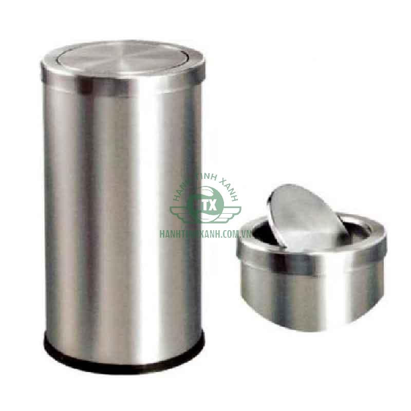 Thùng đựng rác inox nắp lật bền đẹp cho mọi không gian