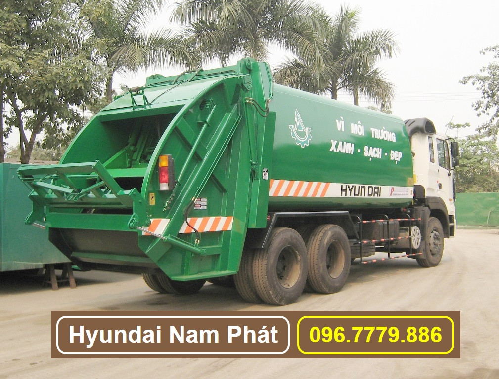 Thùng ép rác chất lượng cao trên xe Hyundai HD260