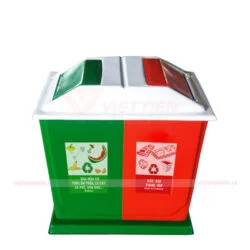 Thùng rác composite 2 ngăn bền bỉ, phù hợp cho nhiều môi trường