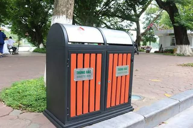 Thùng rác công cộng bền bỉ, dễ dàng thu gom rác thải