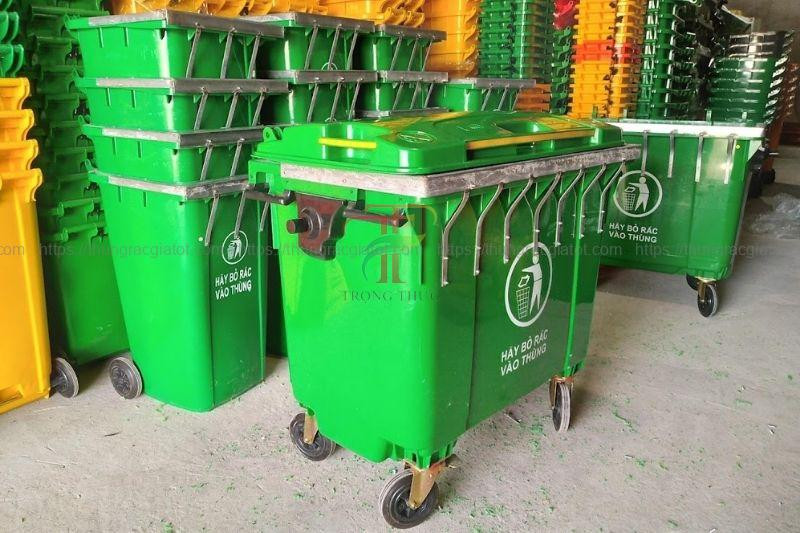 Thùng rác công nghiệp 660 lít cỡ lớn, giải pháp quản lý rác thải tập trung tại Đà Nẵng