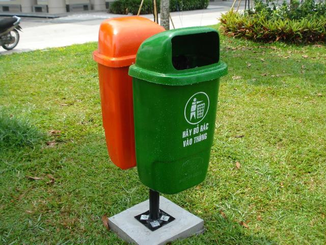 Thùng rác đôi nhựa đa năng cho gia đình và văn phòng