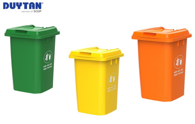 Thùng rác Duy Tân có nắp kín và nắp hở