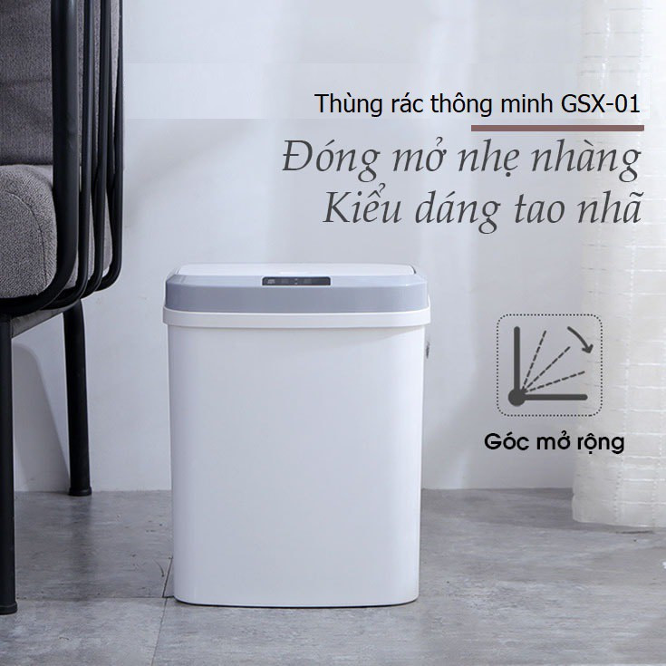 Thùng rác gia đình thông minh với công nghệ cảm biến hiện đại
