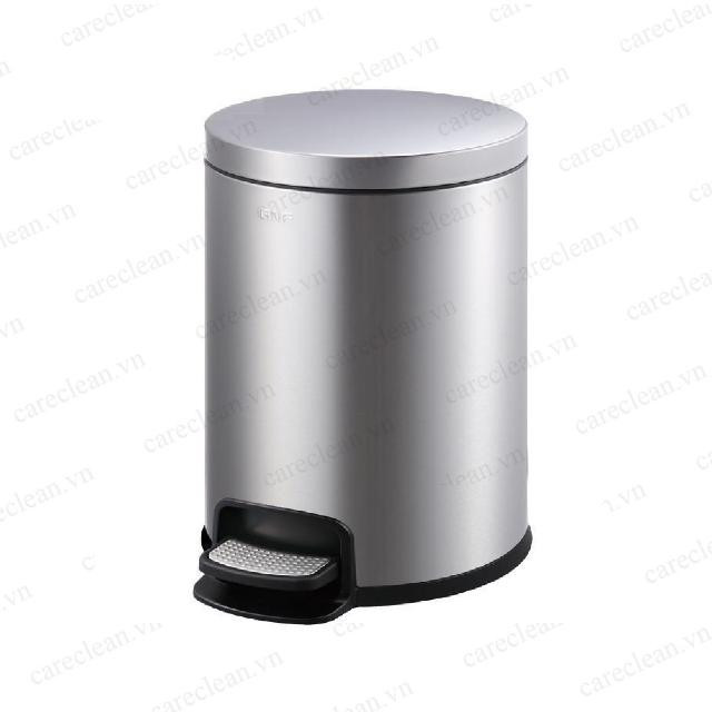 Thùng rác inox 12l với thiết kế đạp chân tiện lợi, giữ vệ sinh tối ưu