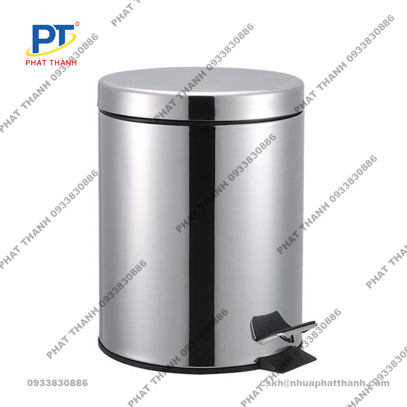 Thùng rác inox đạp chân 12L trong không gian khách sạn, góp phần nâng cao ý thức vệ sinh