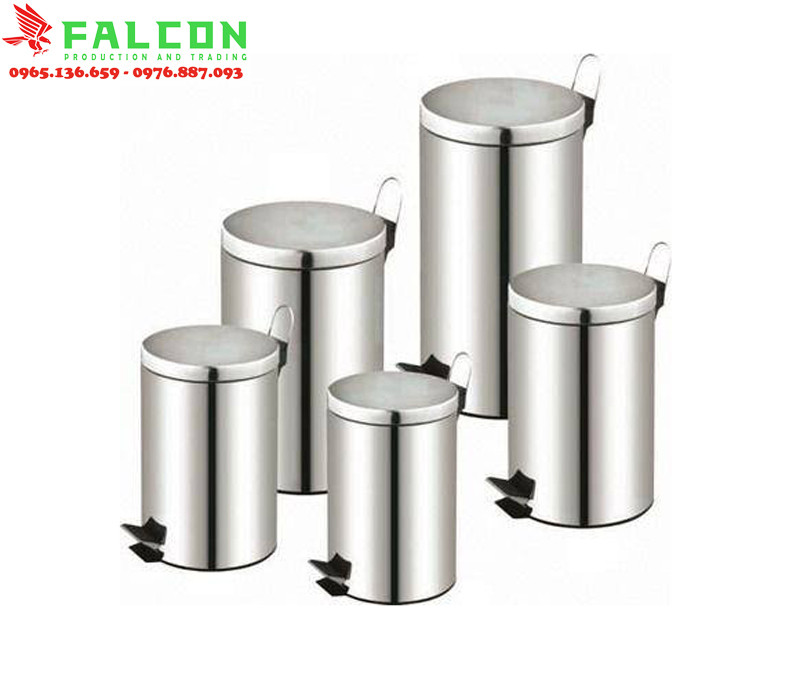 Thùng rác inox đạp chân 8L