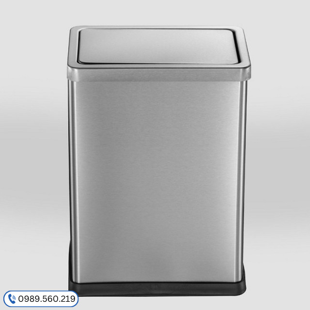 Thùng rác inox vuông nắp lật, đa dạng thiết kế tại Hoa Lâm