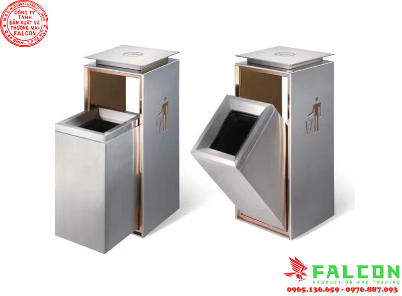 Thùng rác khách sạn thông minh Inox 404