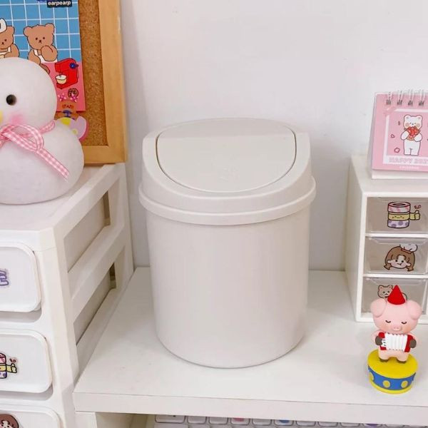 Thùng rác mini để bàn văn phòng nắp lật