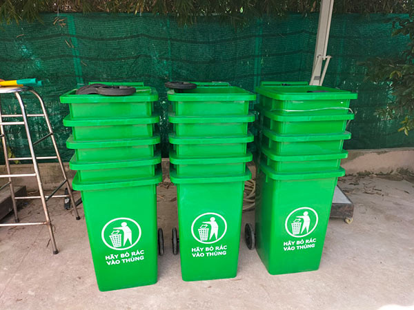 Thùng rác nhựa 100 lít công nghiệp chống tia UV hiệu quả