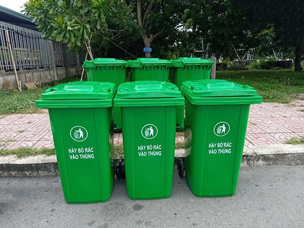 Thùng rác nhựa 240 lít công nghiệp HDPE chịu lực, bền bỉ