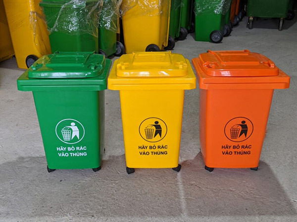 Thùng rác nhựa 60 lít công nghiệp phân loại rác thải sinh hoạt