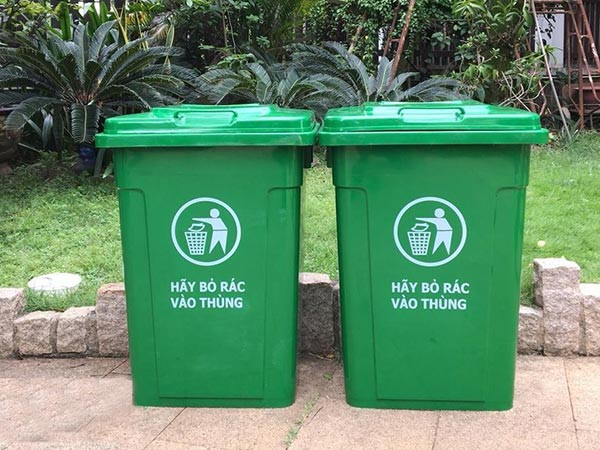 Thùng rác nhựa 90 lít công nghiệp chất liệu HDPE bền bỉ
