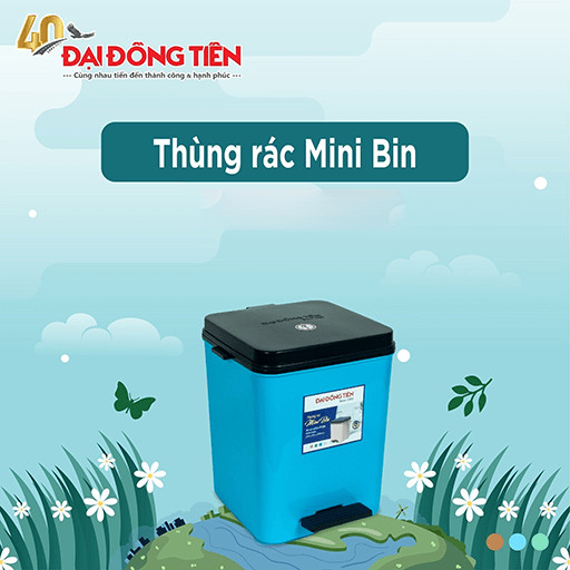 Thùng rác nhựa Đại Đồng Tiến mini tiện dụng cho không gian nhỏ gọn