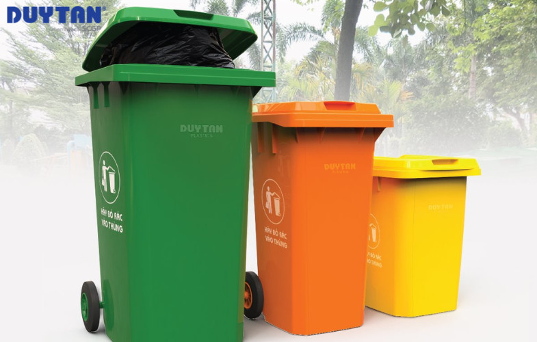 Thùng rác nhựa Duy Tân với màu sắc và kiểu dáng đa dạng, thẩm mỹ
