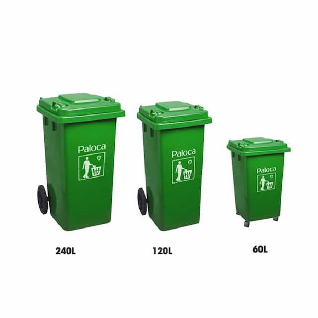 Thùng rác nhựa HDPE hoặc Composite với thiết kế bền bỉ