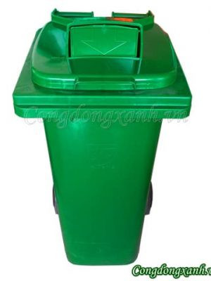 Thùng rác nhựa MGB140 có bánh xe và nắp đậy