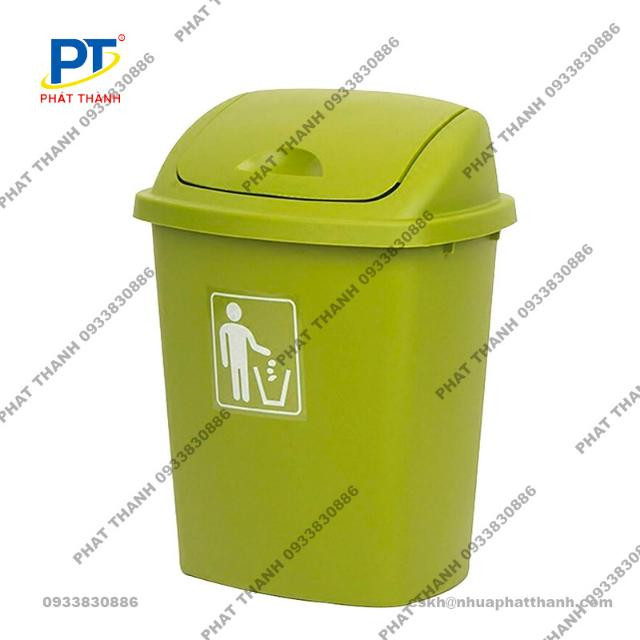 Thùng rác nhựa nhỏ gia đình nắp lật dung tích 8 lít màu xanh lam, tiện dụng cho sinh hoạt hàng ngày.