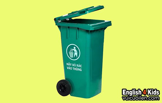 Thùng rác tiếng Anh và các loại hình hiện đại
