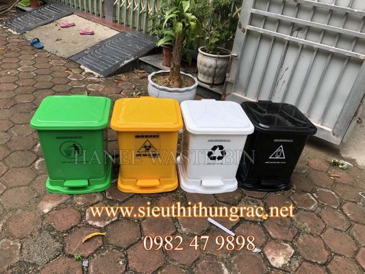 Thùng rác y tế đạp chân 30 lít màu vàng chuyên dụng cho chất thải nguy hại