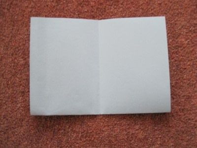 Tiếp tục gấp đôi tờ giấy theo chiều ngắn để hình thành cấu trúc