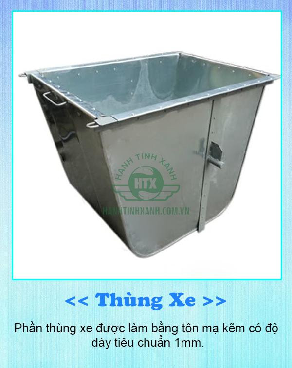 Tính linh hoạt của xe gom rác bằng tôn 500l