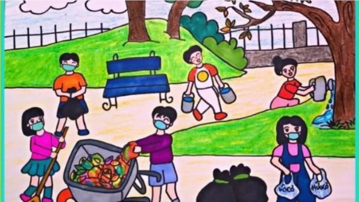 Tranh tuyên truyền ý thức bảo vệ môi trường xung quanh, hành động từ những điều nhỏ nhất