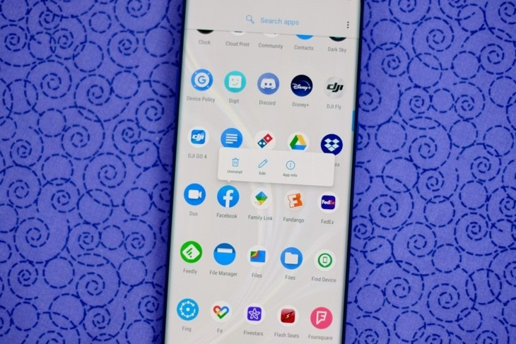Trình đơn ngữ cảnh của ứng dụng trên Android cho phép gỡ cài đặt ứng dụng rác nhanh chóng