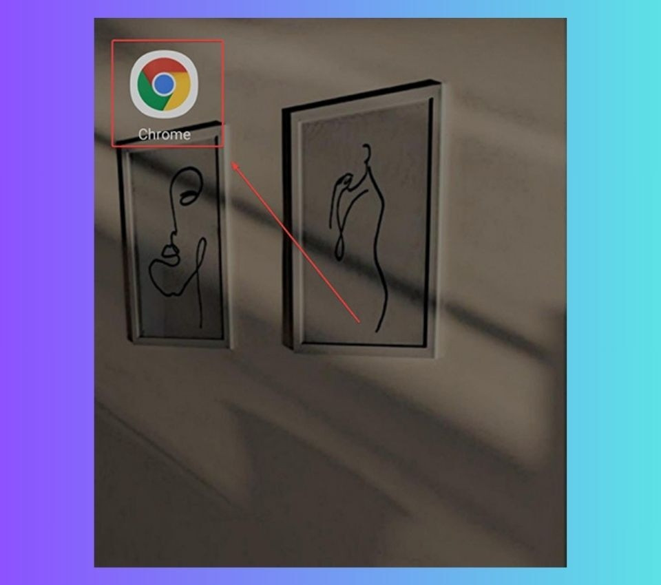 Truy cập vào phần mềm Chrome trên điện thoại Android để bắt đầu dọn rác điện thoại