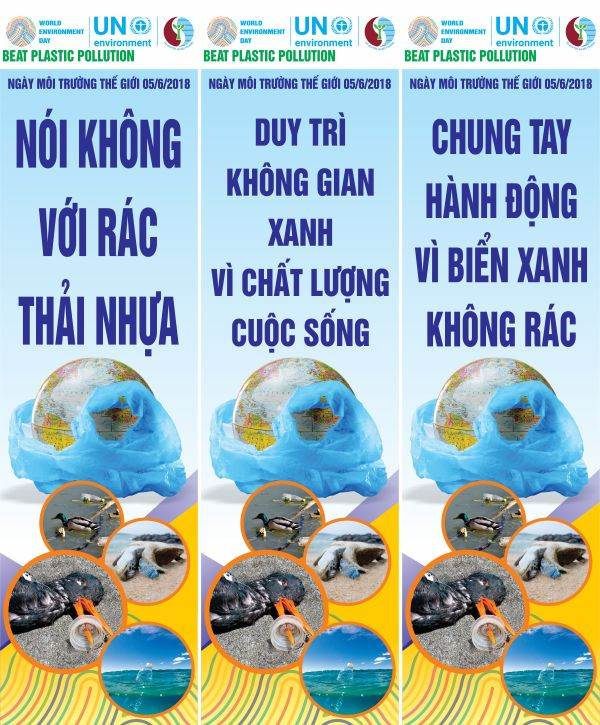 Tuyên truyền bảo vệ môi trường qua băng rôn sáng tạo