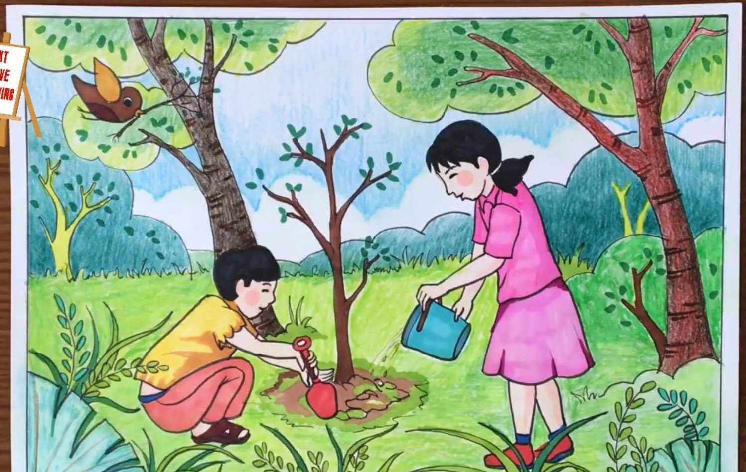 Vẽ ảnh bảo vệ môi trường truyền tải ý tưởng sáng tạo