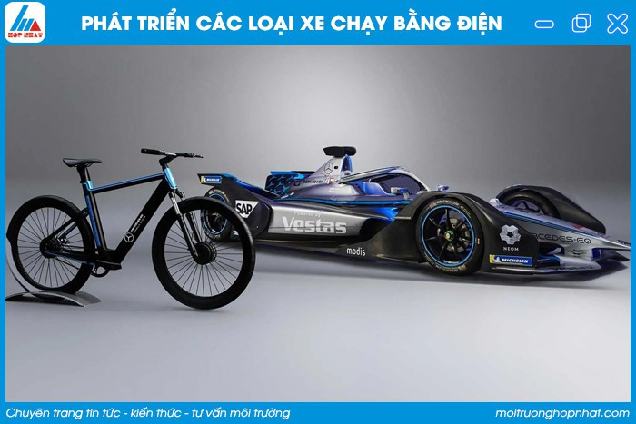 Xe điện đang được sạc, thể hiện các ý tưởng sáng tạo bảo vệ môi trường trong giao thông
