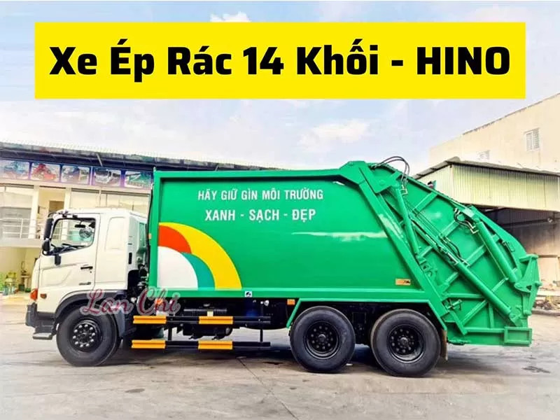 Xe ép rác Hino 14 khối với tải trọng 7 tấn, một lựa chọn đáng cân nhắc cho các dự án lớn