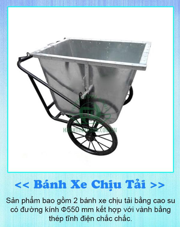 Xe gom rác 500L tại khu công nghiệp