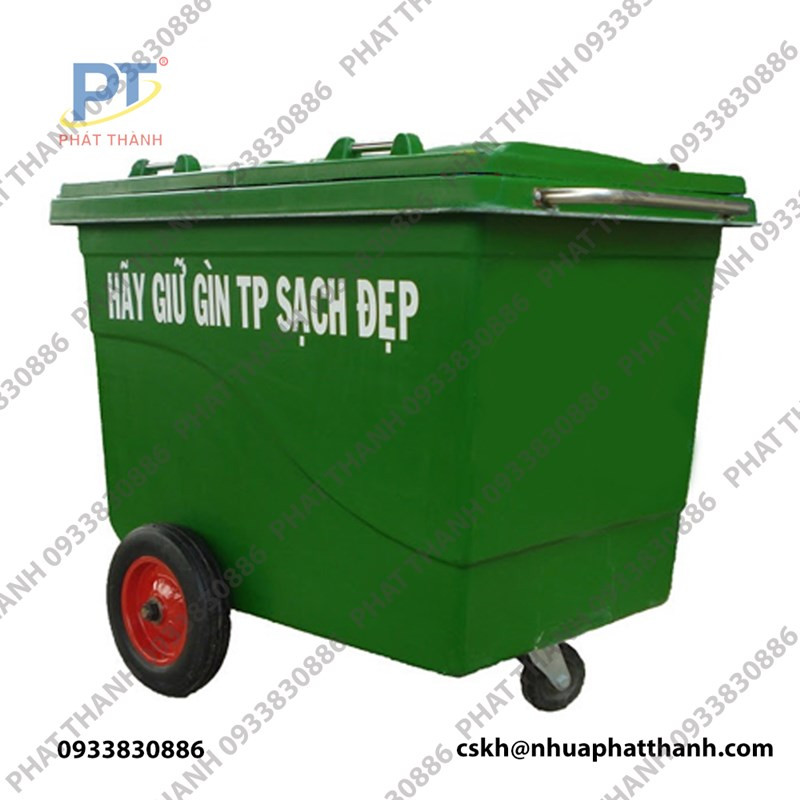 Xe thu gom rác 660L bánh nhỏ chuyên dụng hỗ trợ công tác vệ sinh môi trường đô thị