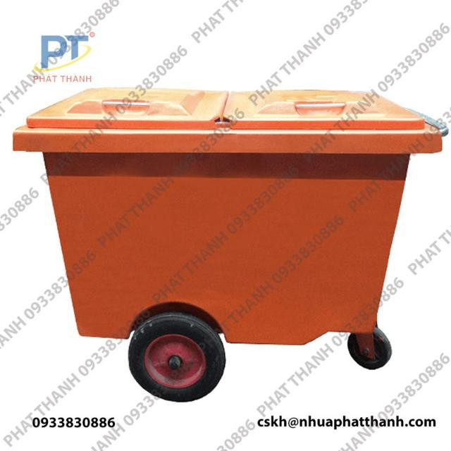 Xe thu gom rác tay đẩy 1000L 