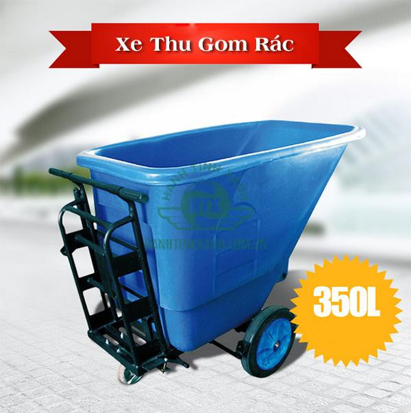 Xe thu gom rác thải 350 lít Paloca đang được sử dụng để thu gom rác sinh hoạt trong khu dân cư, góp phần vào hệ thống quản lý chất thải đô thị bền vững