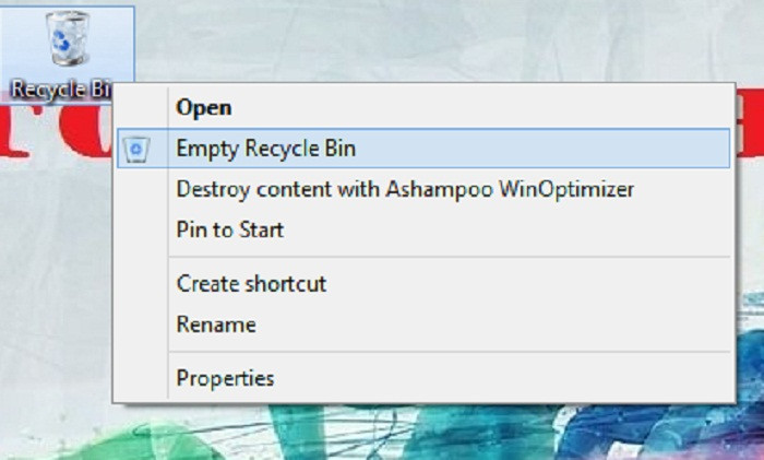 Xóa file rác trong Recycle Bin, một trong những cách dọn dẹp bộ nhớ đơn giản